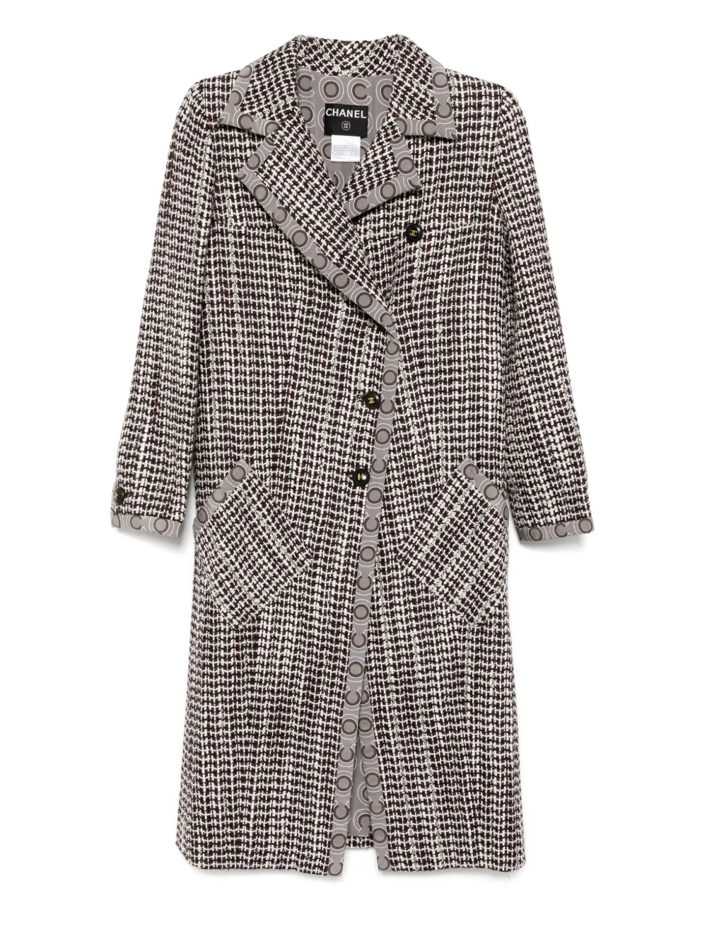 CHANEL Pre-Owned abrigo con botones 2001 | marrón | Image 1