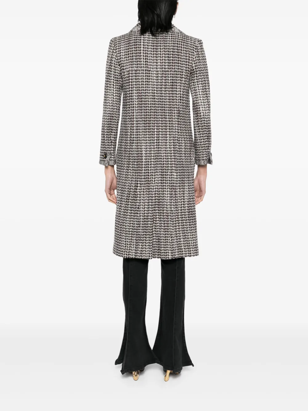 Pre-owned Chanel 2001 Single-breasted Coat In Brown