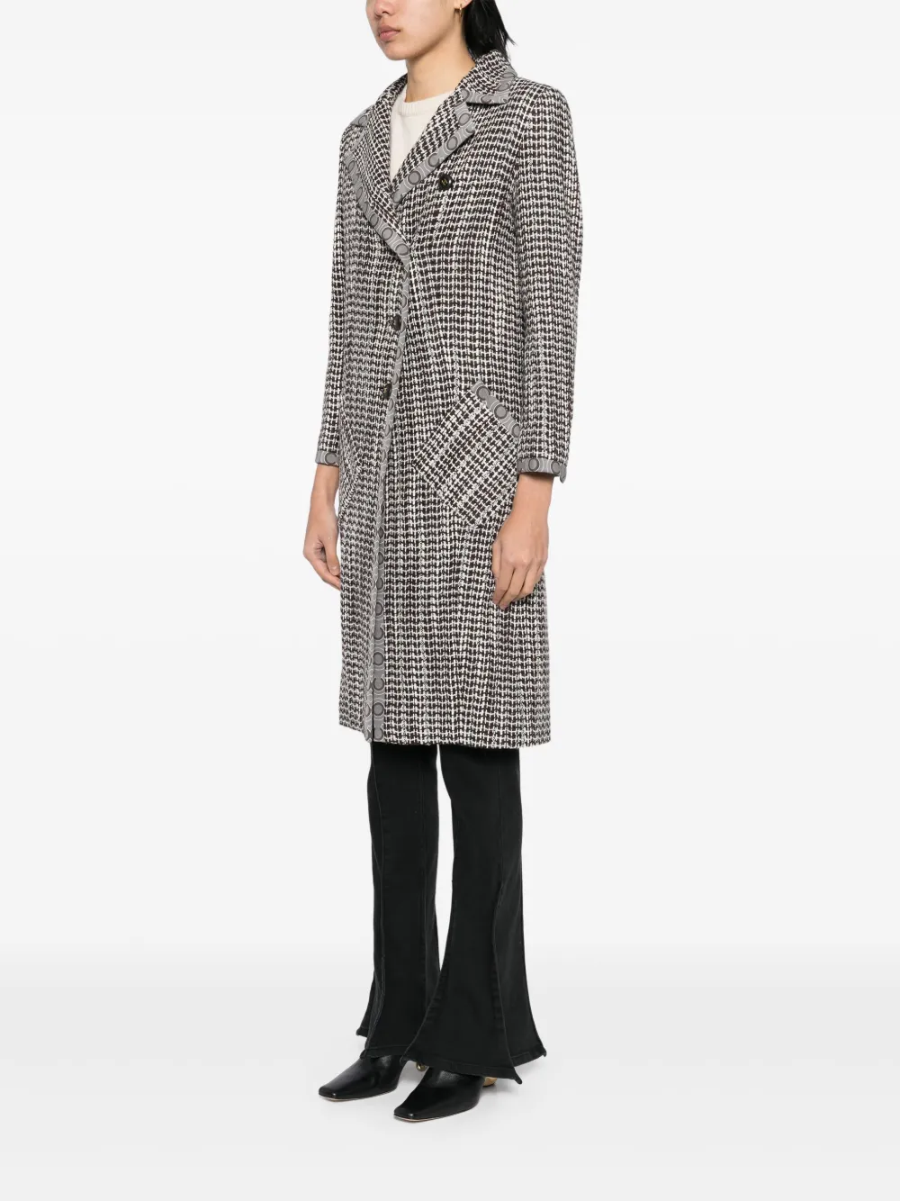 Pre-owned Chanel 2001 Single-breasted Coat In Brown