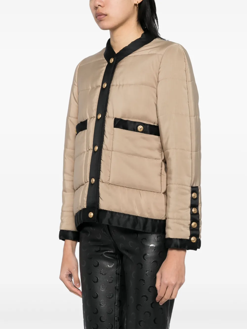 Pre-owned Chanel 1990-2000s Puffer Jacket In Neutrals