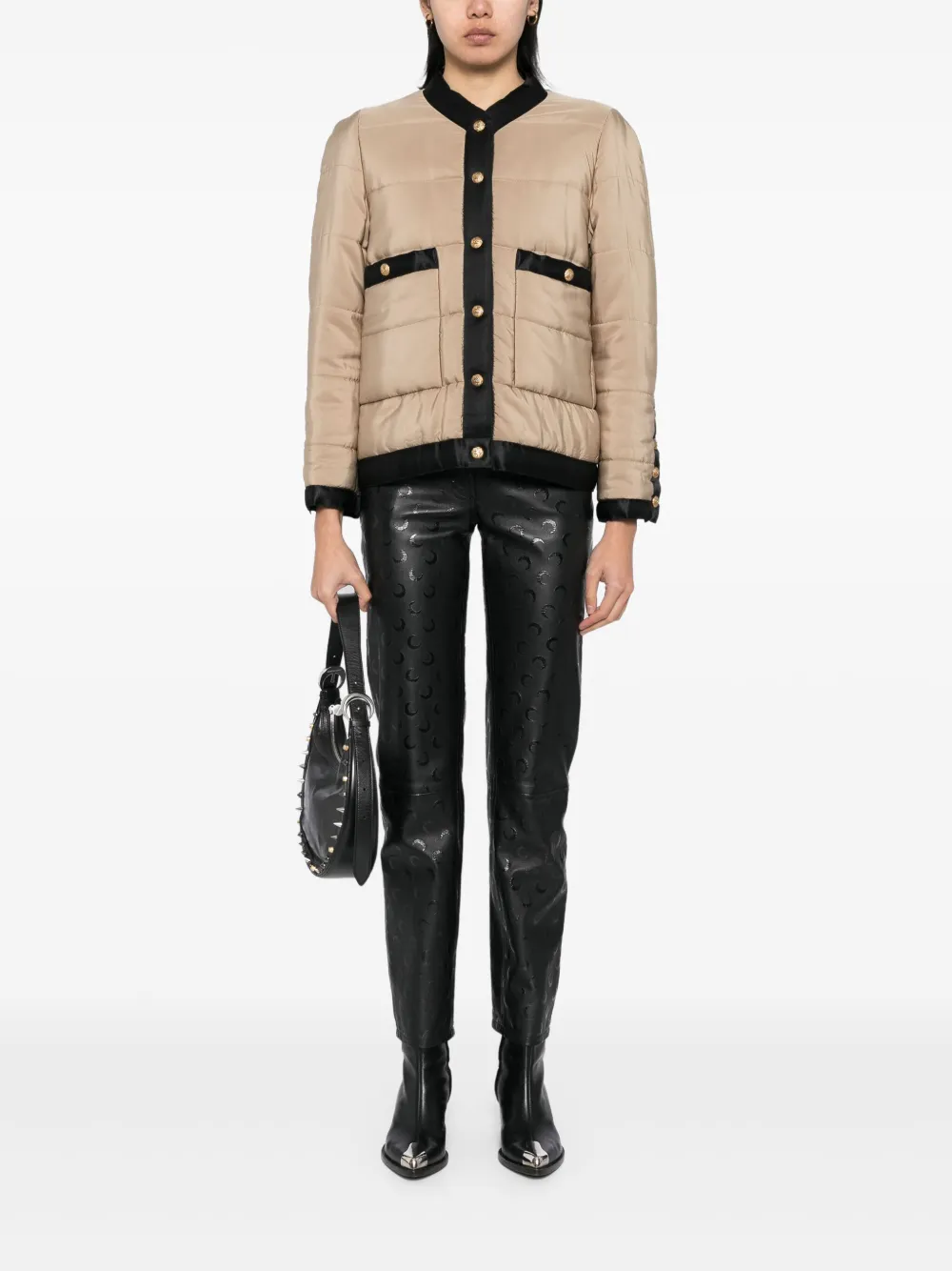 Pre-owned Chanel 1990-2000s Puffer Jacket In Neutrals