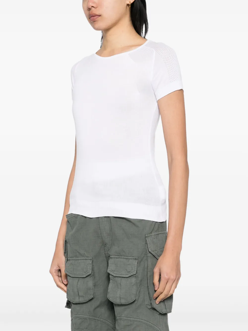 Pre-owned Chanel 2008 Sport-line T-shirt In White