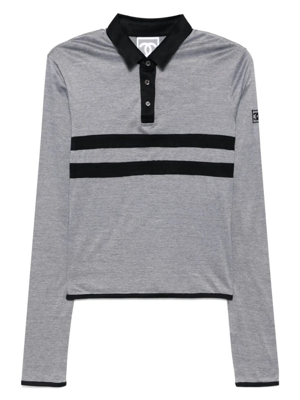 Pre-owned Chanel 2006 Sport-line Polo Top In Black