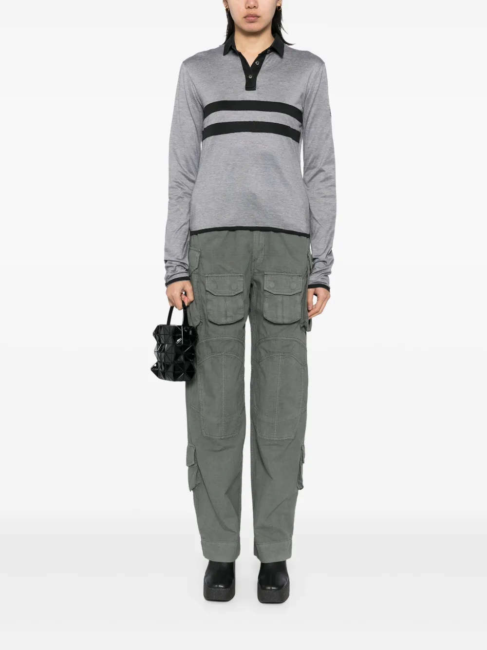 Pre-owned Chanel 2006 Sport-line Polo Top In Black