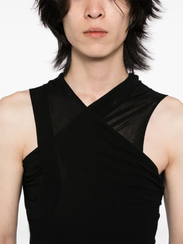 Rick Owens Hollywood Banana Top | Black | FARFETCH SG