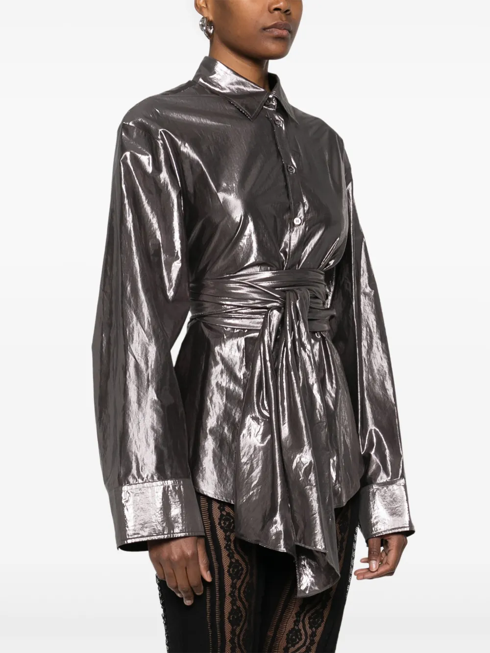 FORTE FORTE METALLIC SHIRT