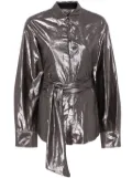 Forte Forte metallic shirt - OMBRA GREY