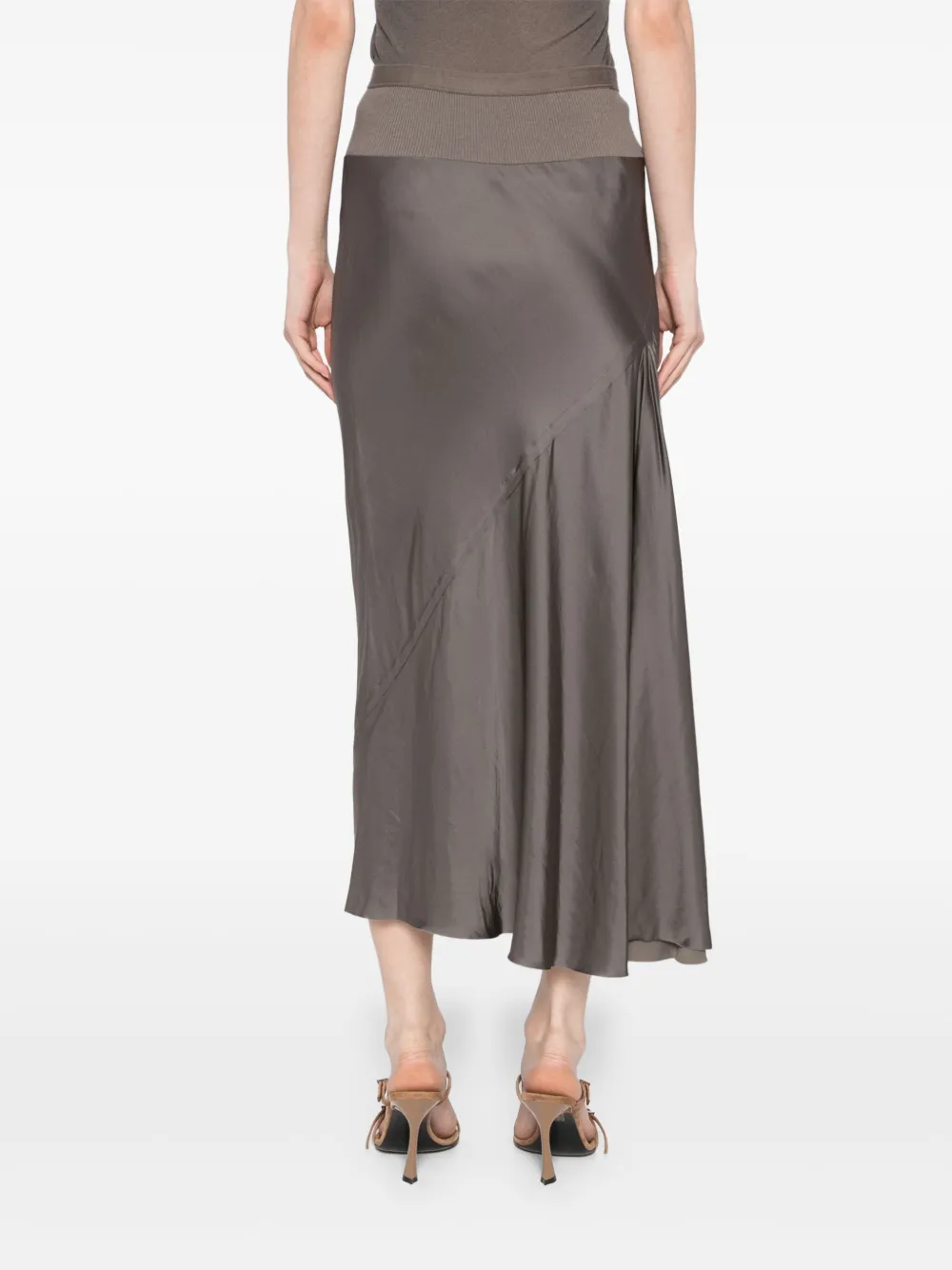 Shop Rick Owens A-line Bias Skirt In Neutrals