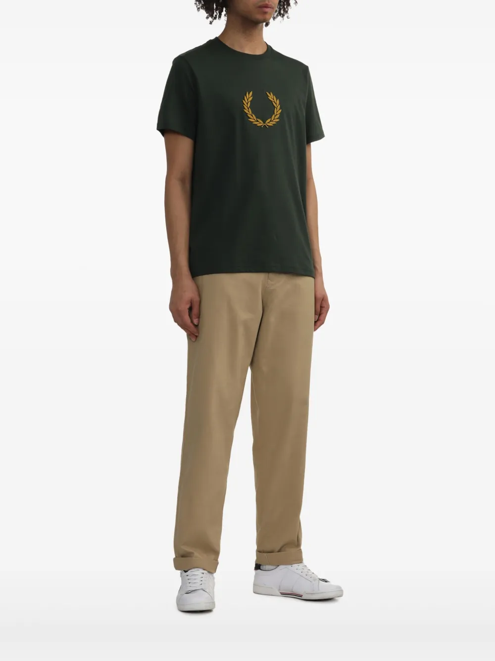 Fred Perry T-shirt met print - Groen