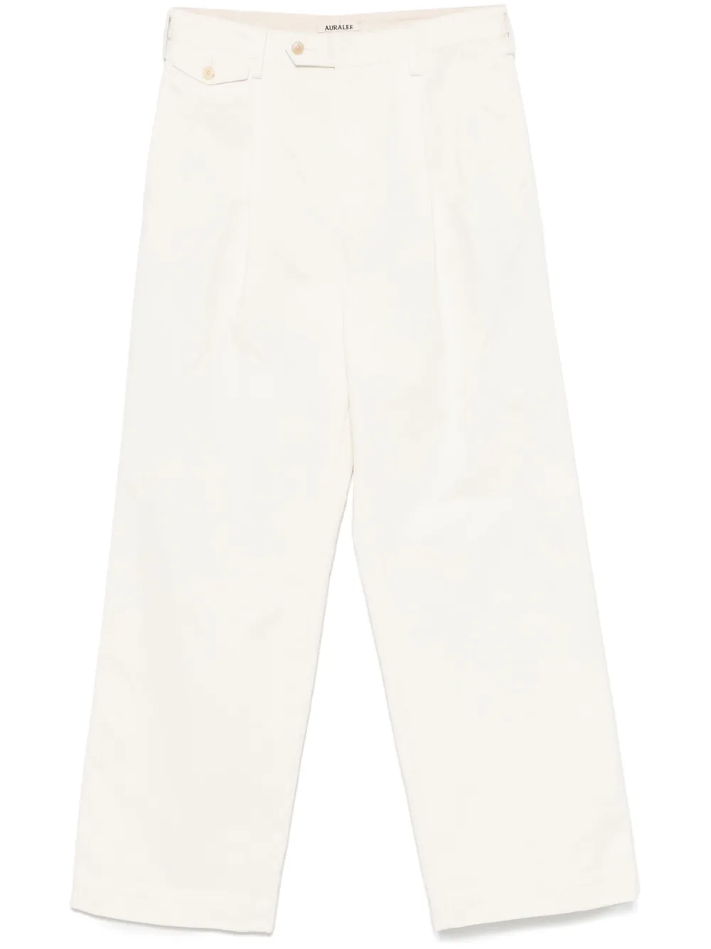 Auralee Geplooide chino Wit