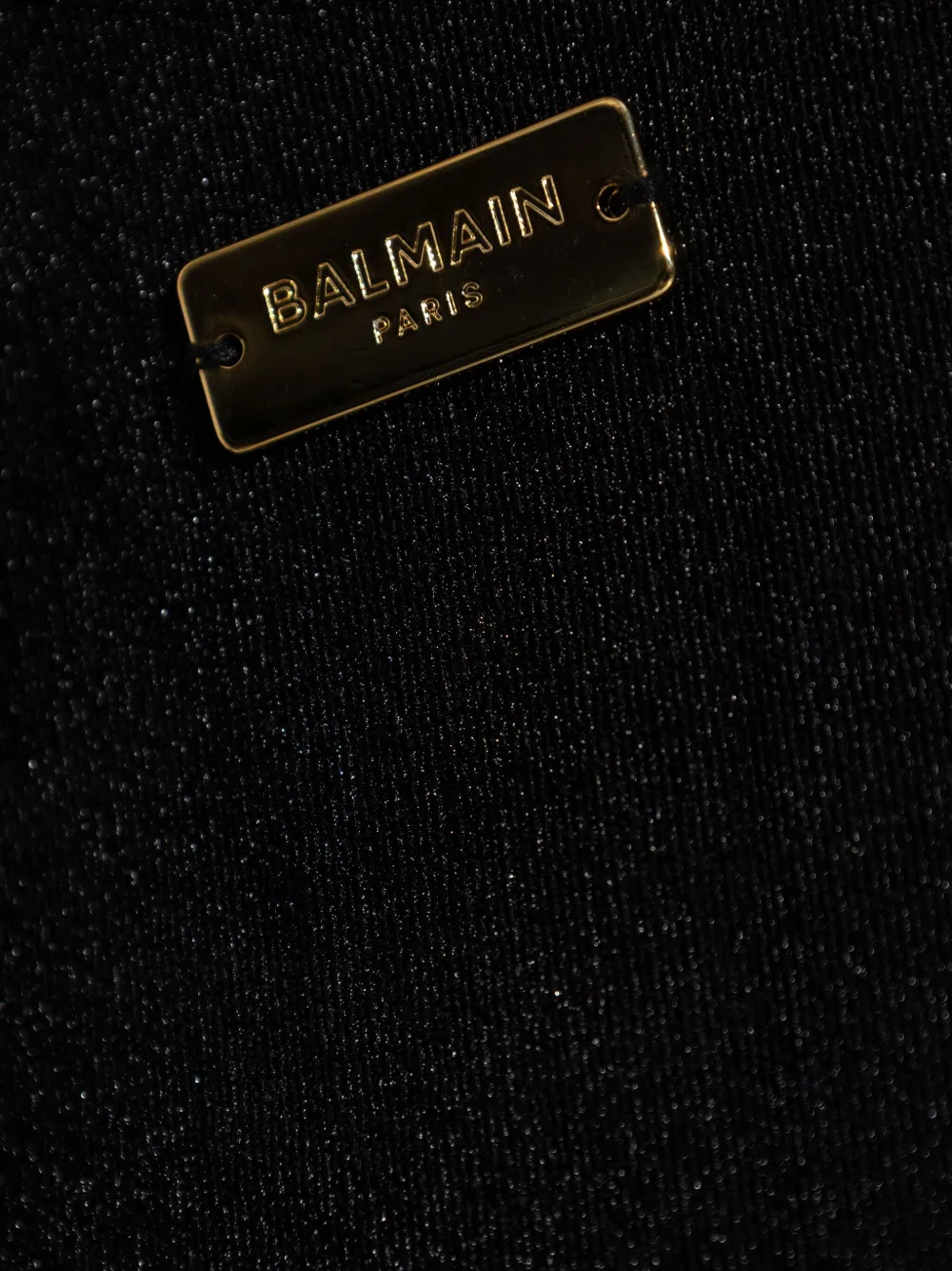 Shop Balmain Backless One-piece In Schwarz