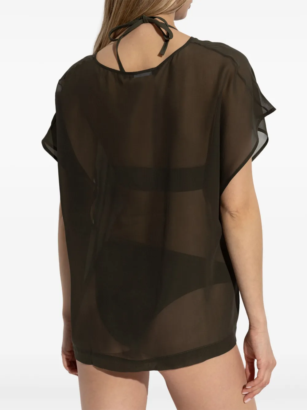 Balmain T-shirt met geborduurd logo Groen