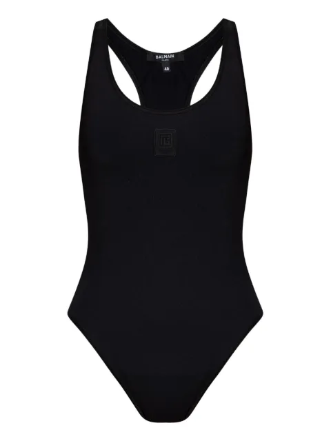 Balmain criss cross back one-piece 