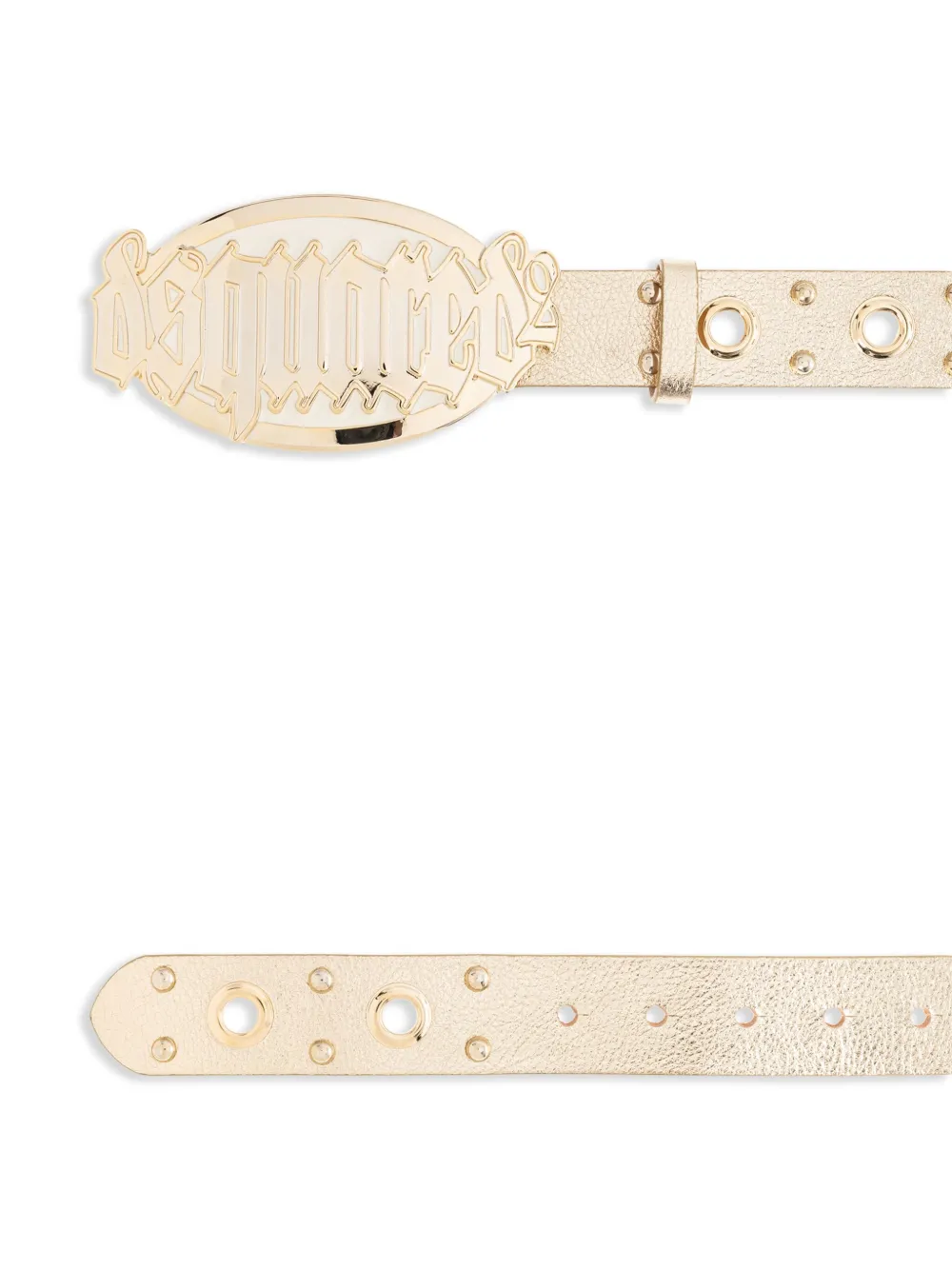 DSQUARED2 logo-plaque belt - Goud