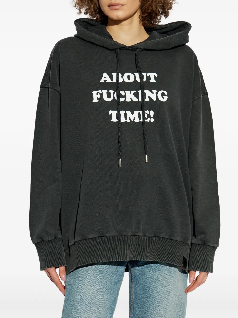 Stella McCartney Hoodie met tekst Zwart
