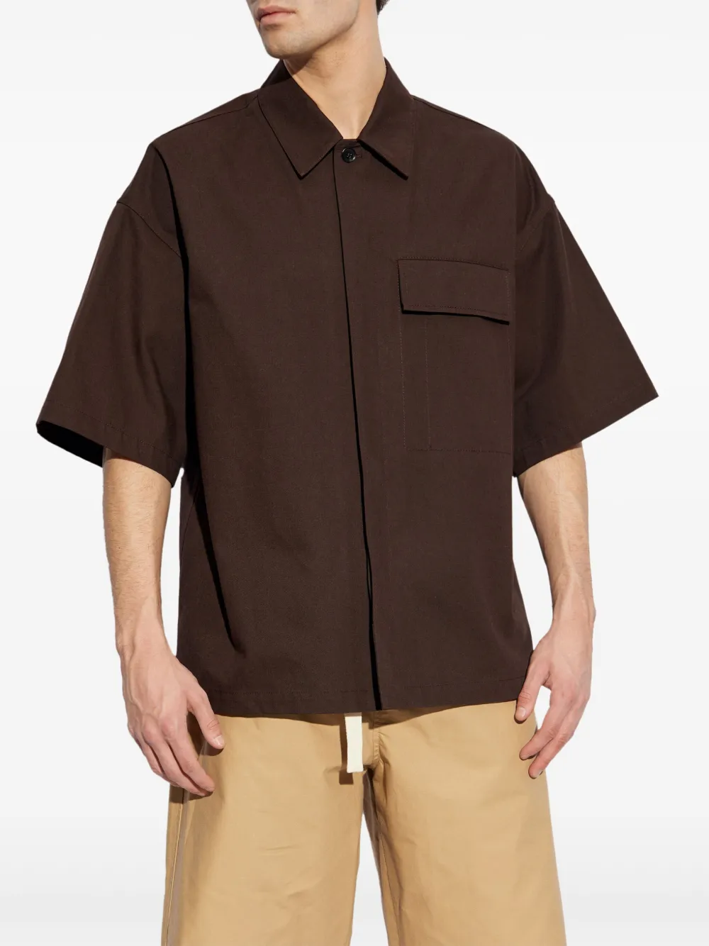 JIL SANDER+ Katoenen overhemd Bruin