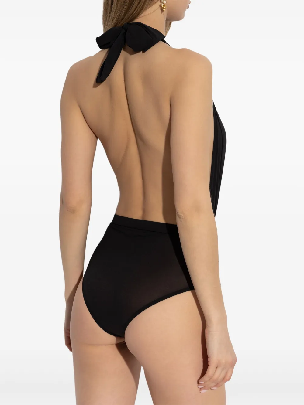 Balmain Badpak met open rug Zwart