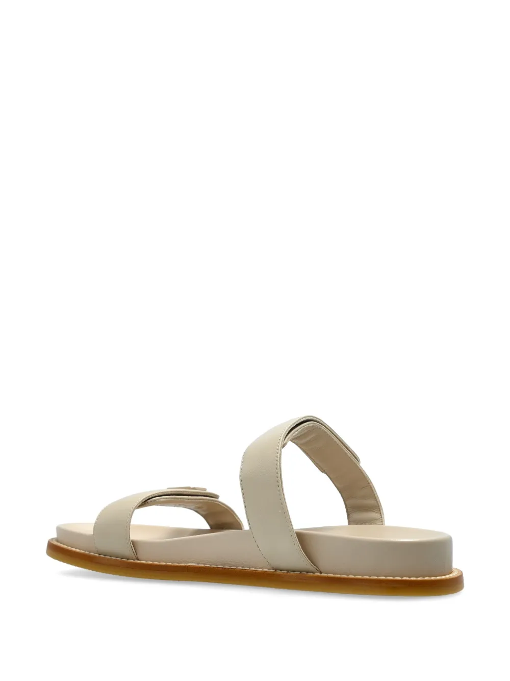 Emporio Armani leather slides Neutrals