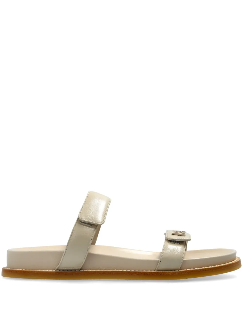 Emporio Armani leather slides Neutrals