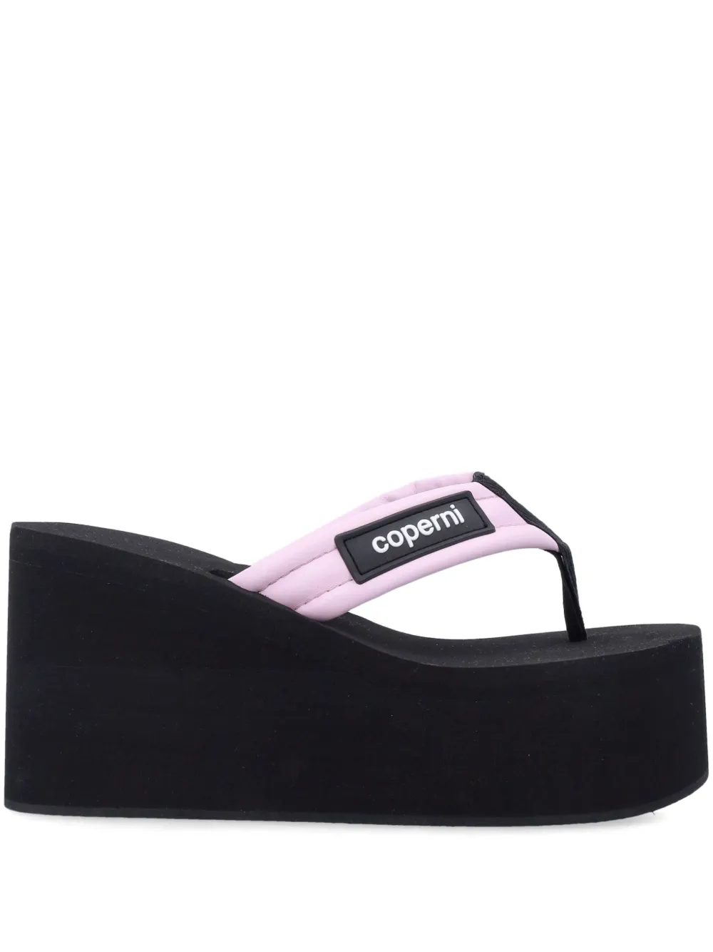 Coperni logo-patch flip flops Black