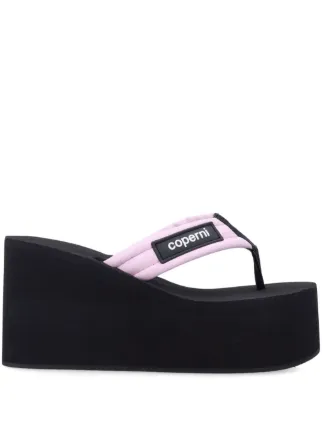 【関税込み】Patch Sandals - Coperni - Leather - Black/Brown Patch Wedge Sandal – Coperni