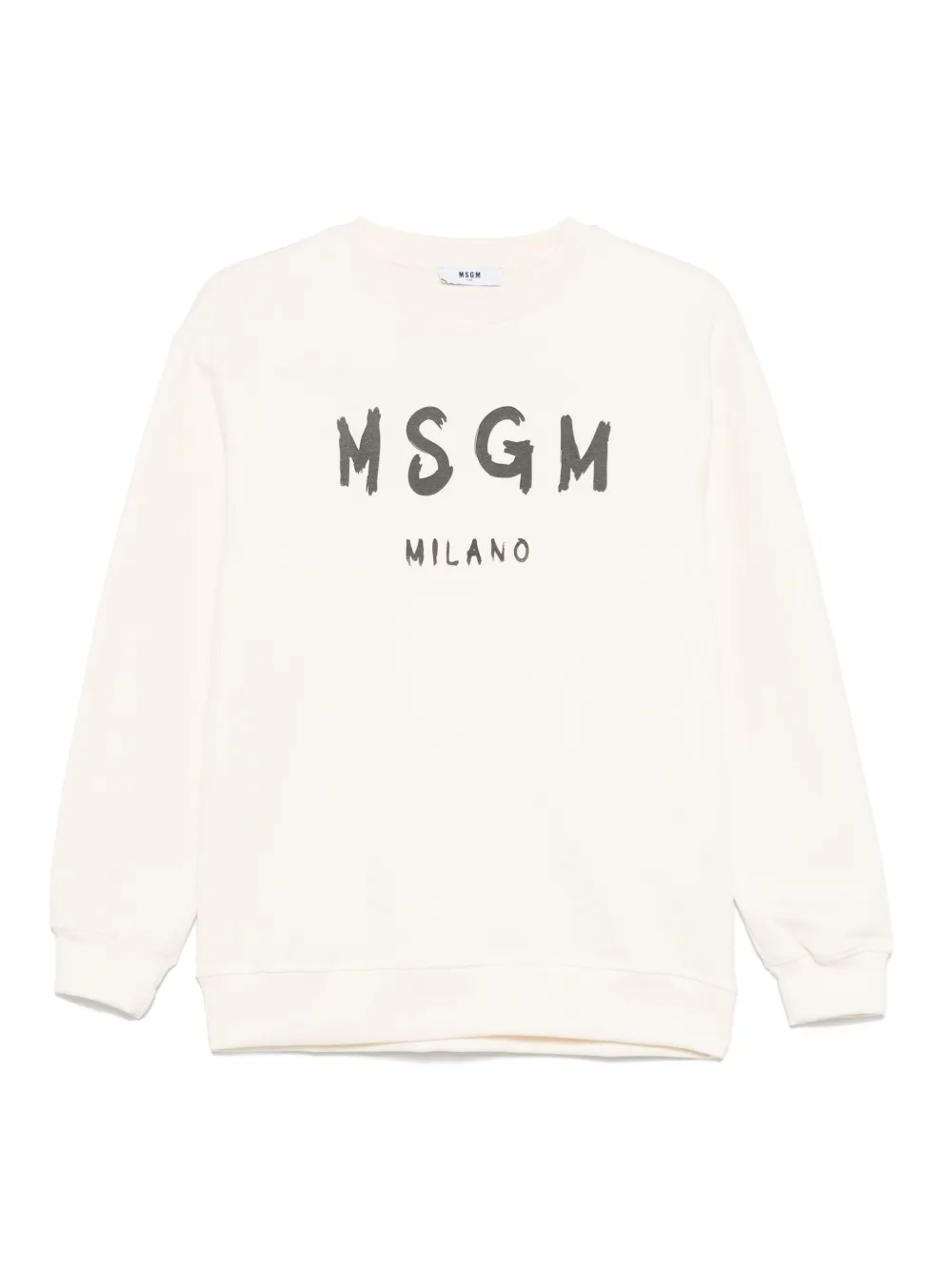 MSGM Kids Sweater met logoprint Beige