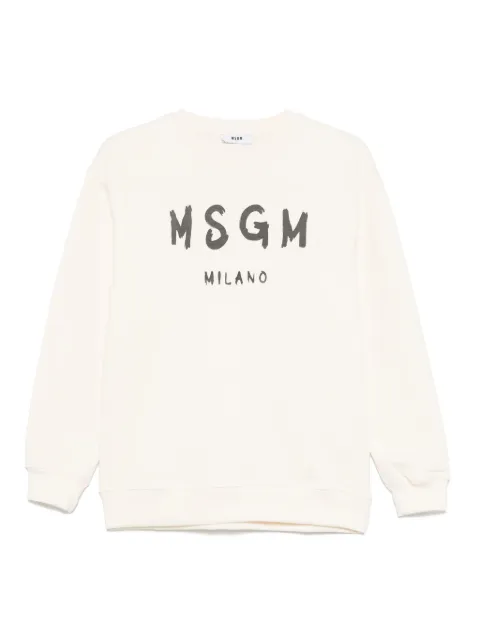 MSGM Kids sudadera con logo estampado