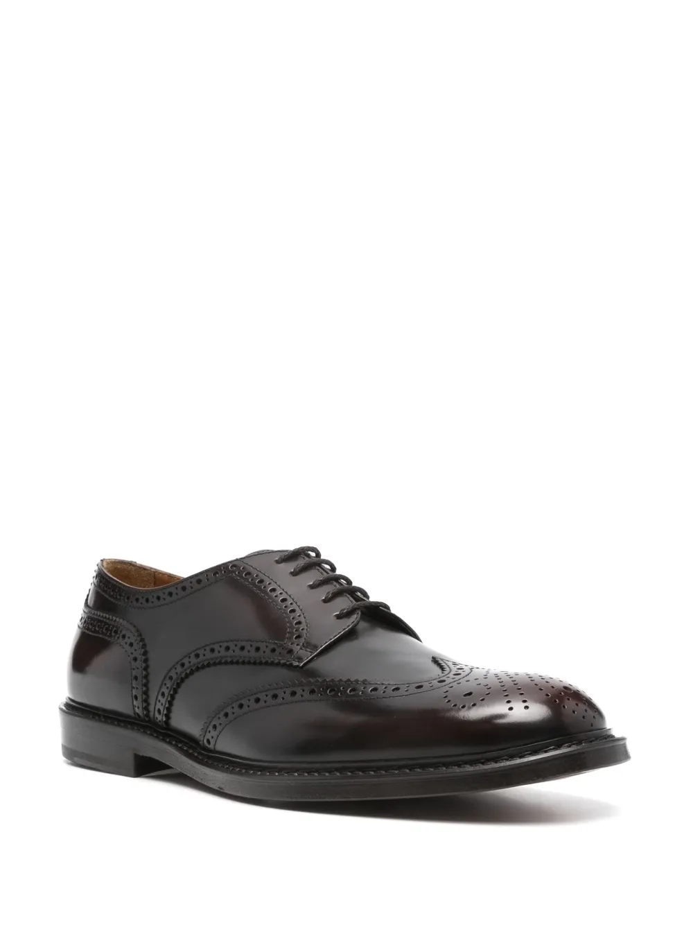 Doucal's laser-cut brogues - Bruin