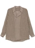 Auralee checked cotton shirt - Brown