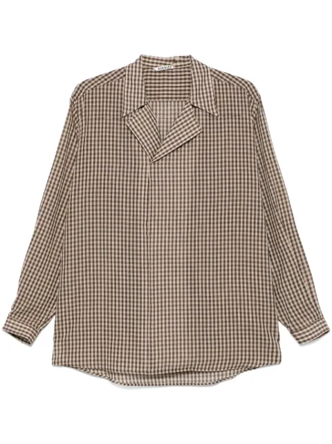 Auralee camisa con cuadros estampados