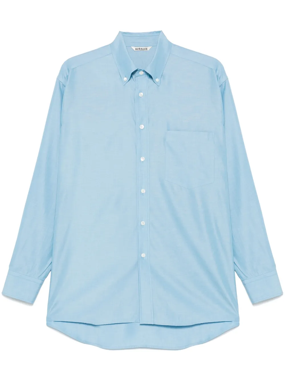 Auralee Zijden overhemd Blauw