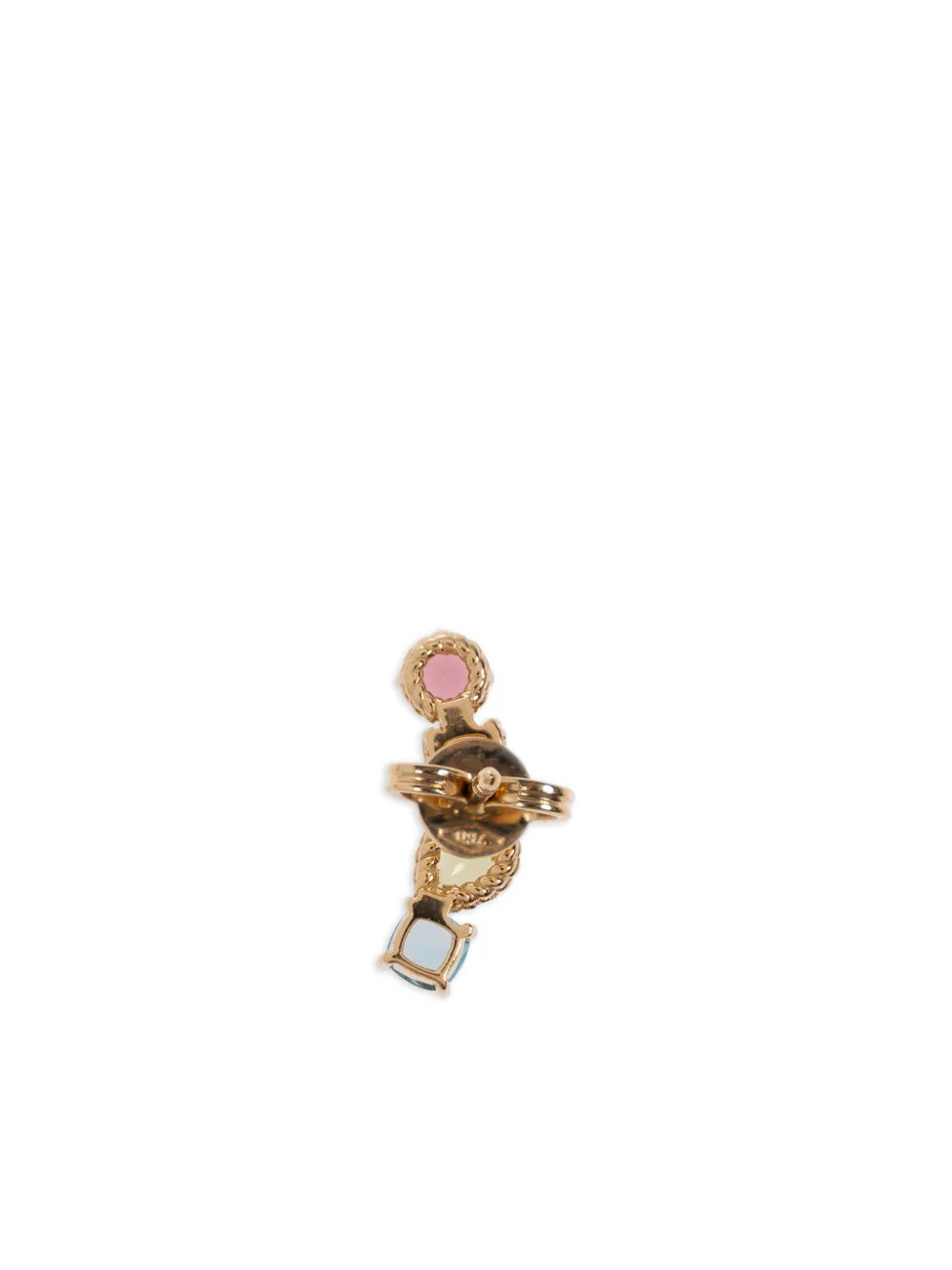  Dolce & Gabbana 18k Yellow Gold Rainbow Gemstone Single Earring 