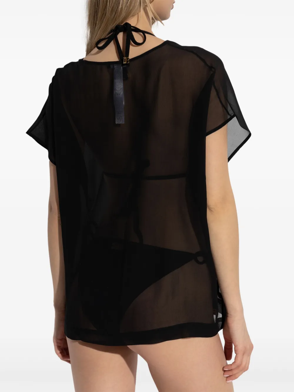 BALMAIN LOGO-EMBROIDERED T-SHIRT