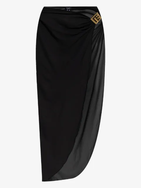 Balmain pareo de playa drapeado