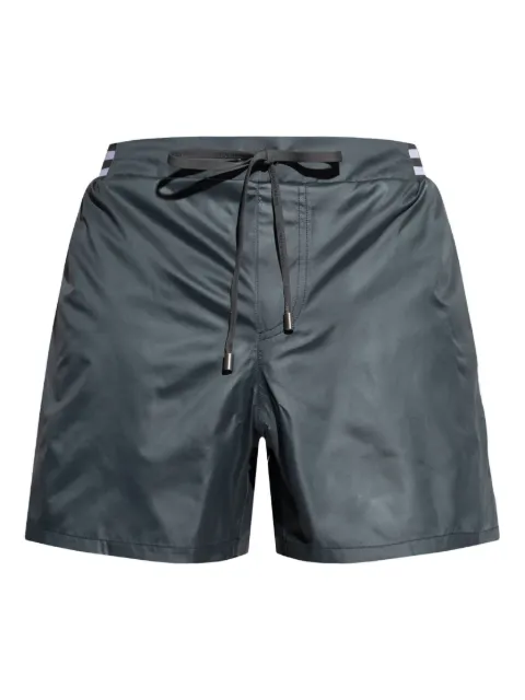 Balmain shorts de playa con detalle de rayas
