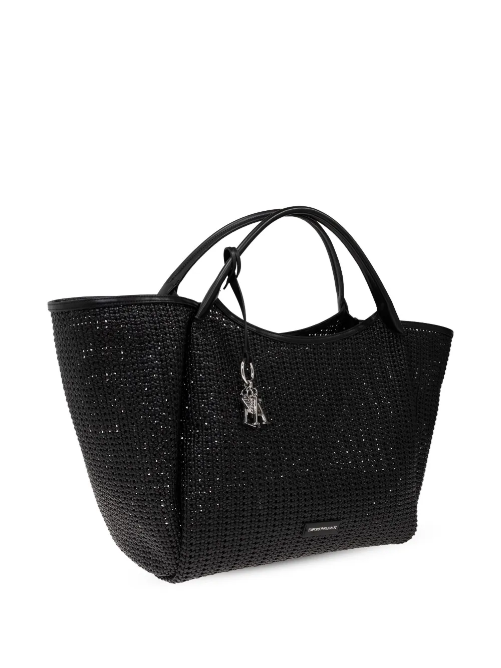 Emporio Armani Shopper met logo-bedel Zwart