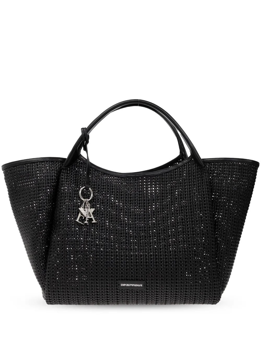Emporio Armani Shopper met logo-bedel Zwart