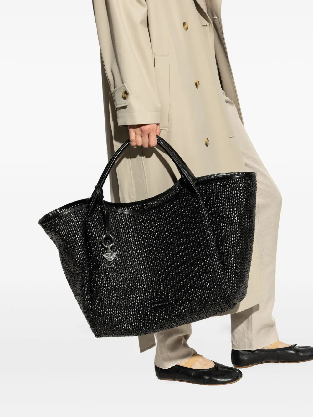 Emporio Armani logo charm-detailing tote bag | Image 2