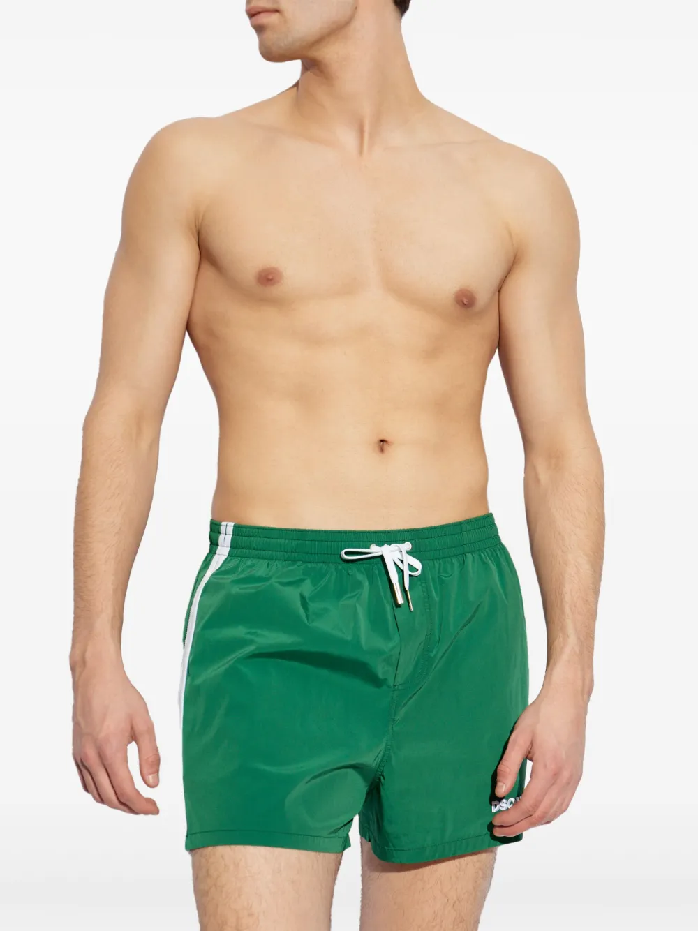 DSQUARED2 embroidered logo swim trunks - Groen