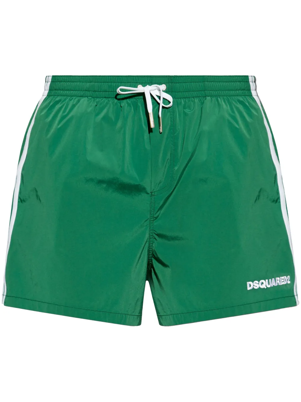 Dsquared2 Embroidered Logo Swim Trunks In Green