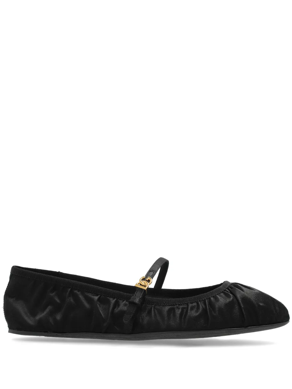 Dolce & Gabbana leather ballet flats Black