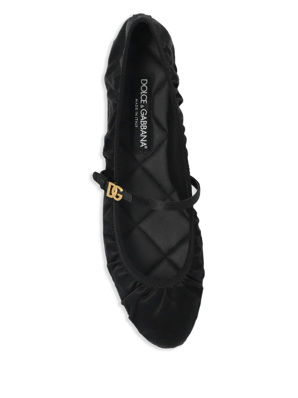 Dolce & Gabbana leather ballet flats Black