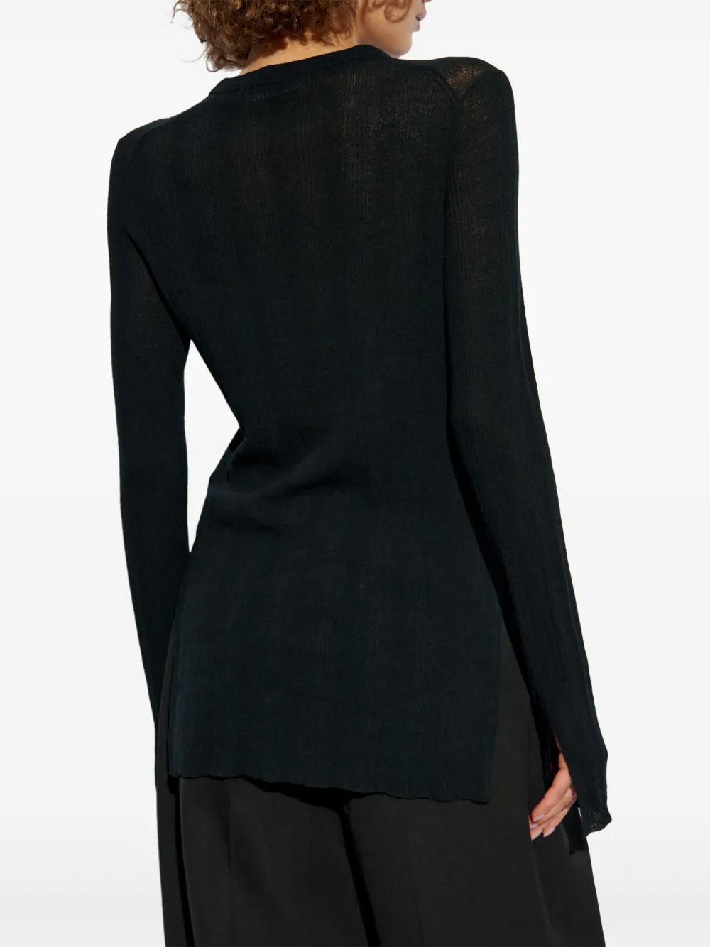 Jil Sander Wollen top Zwart