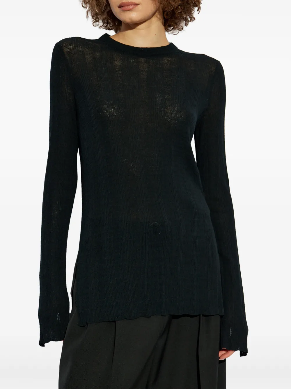 Jil Sander Wollen top Zwart