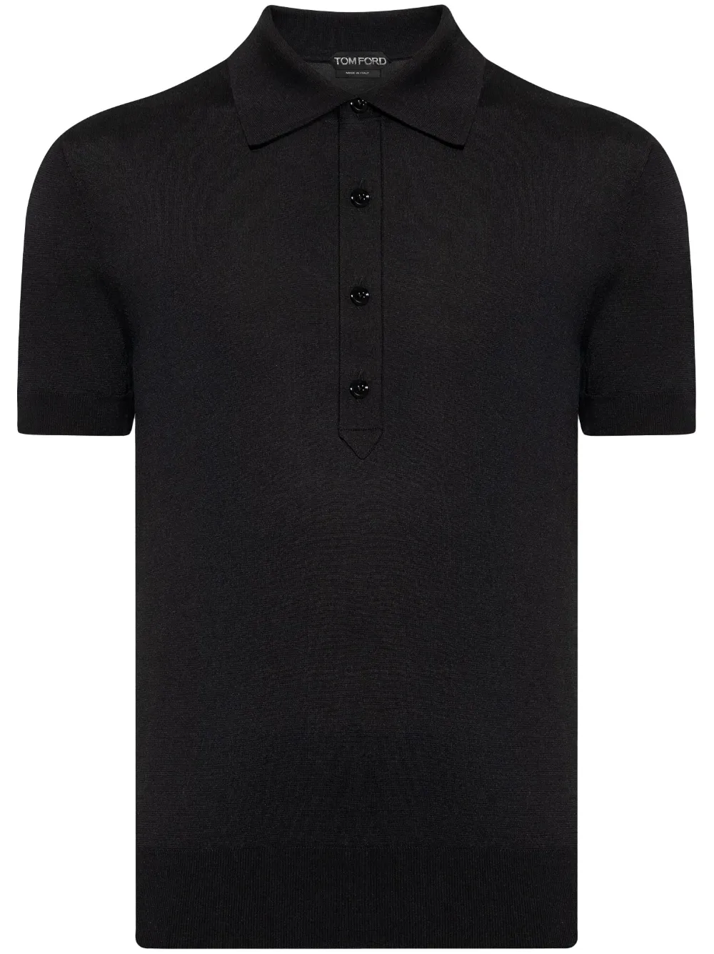 TOM FORD silk polo shirt Zwart