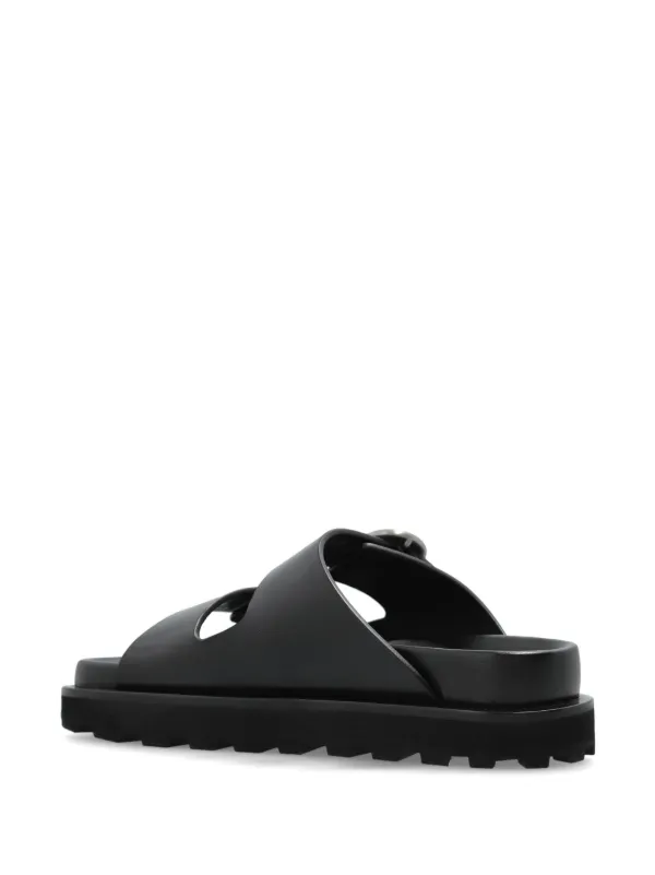 JIL SANDER ブラック レザーサンダル サイズ42 ジルサンダー サンダル レザーサンダル メンズ SIZE 42 Jil