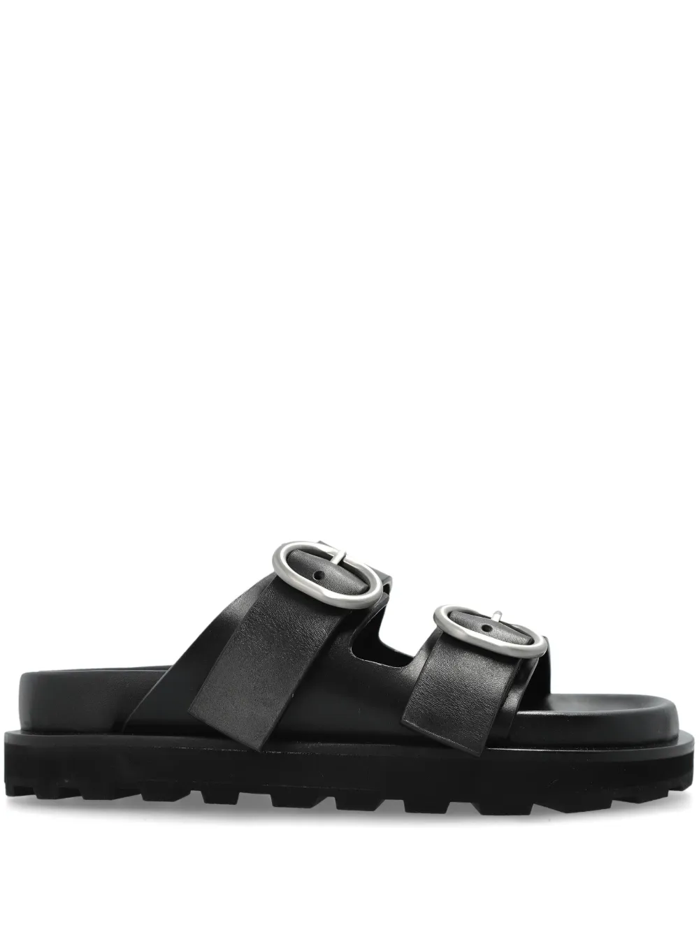 Jil Sander leather sandals Black