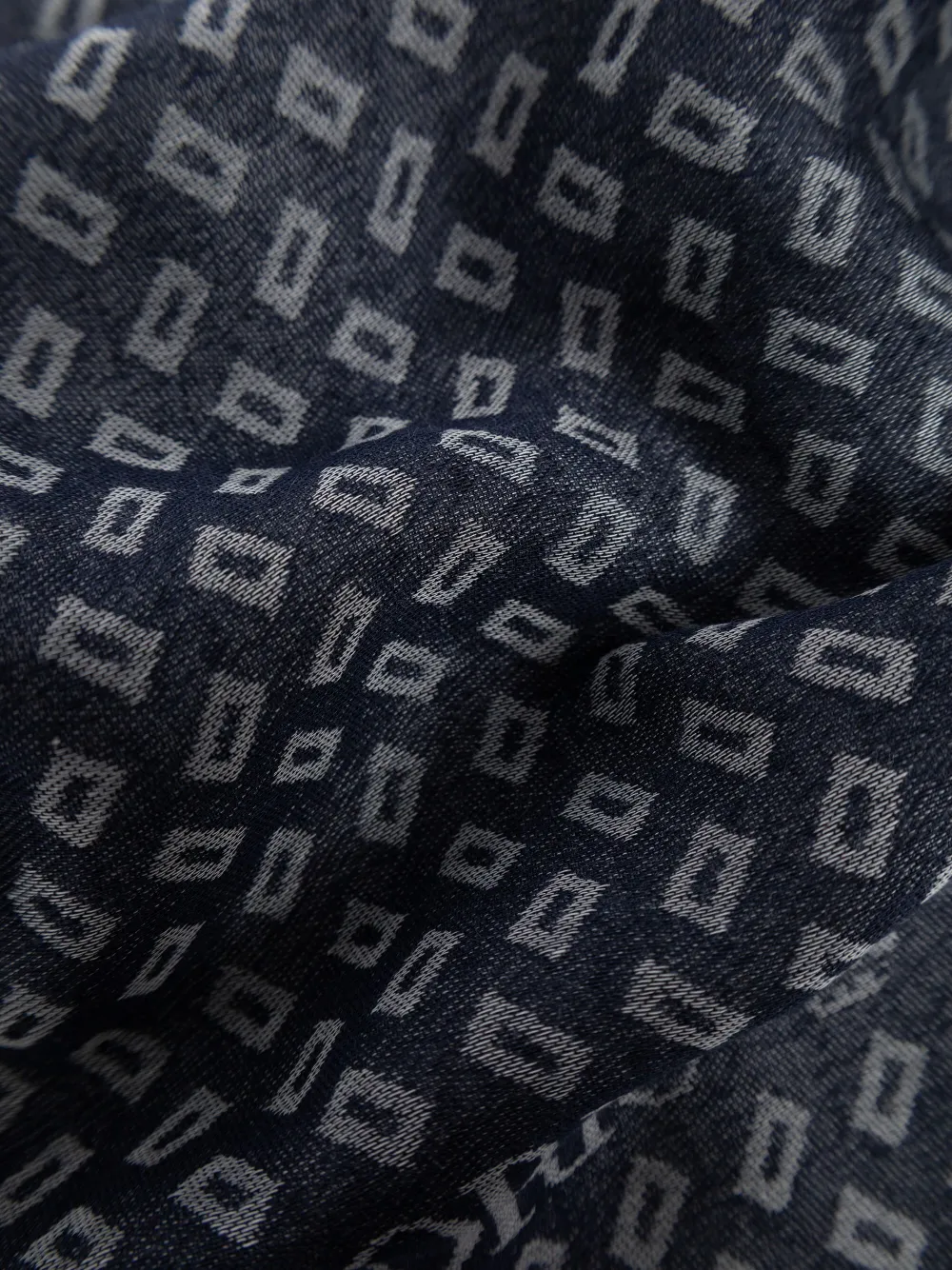 Emporio Armani logo print scarf - Blauw