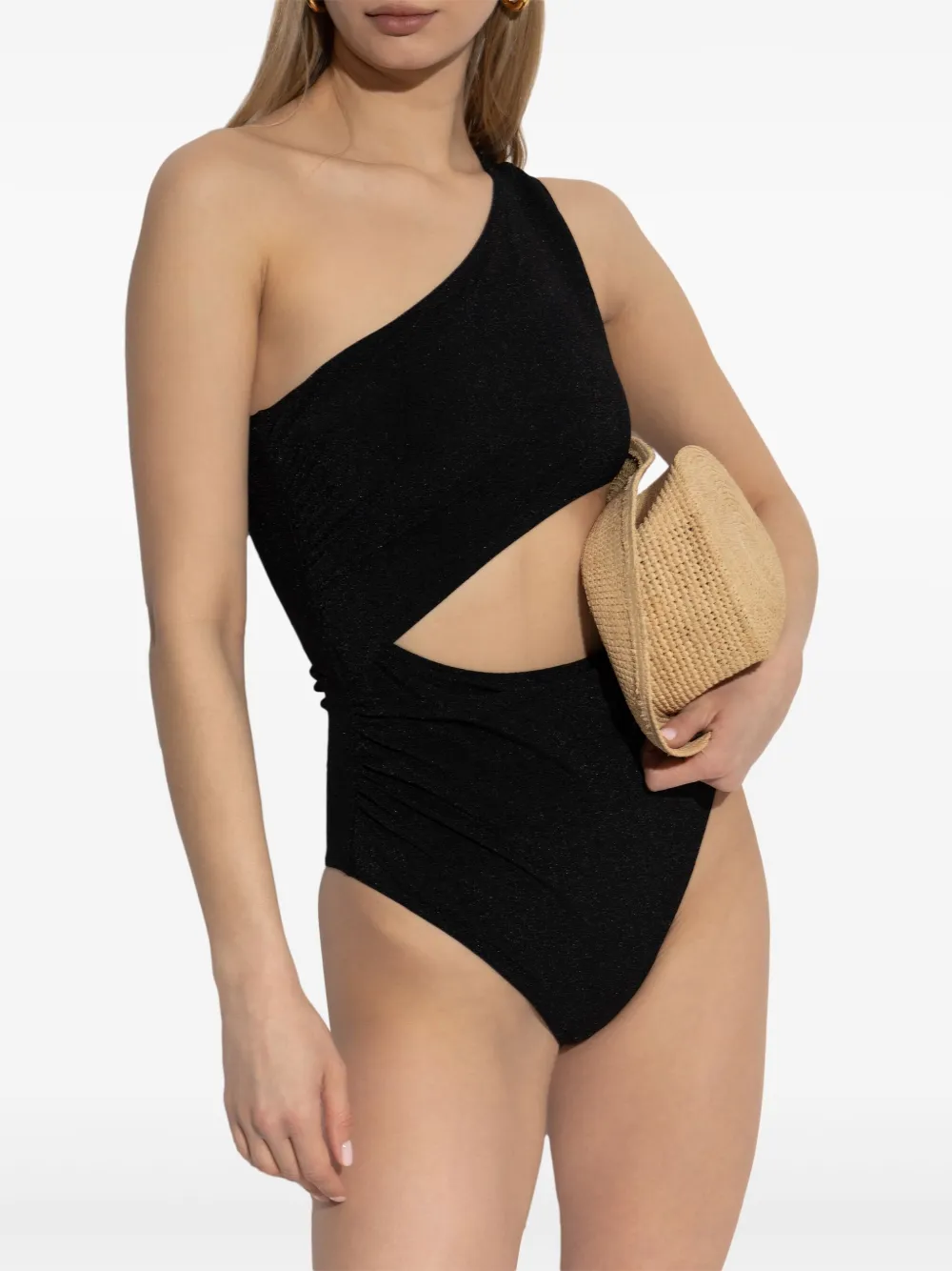 Balmain cut-out one piece - Zwart