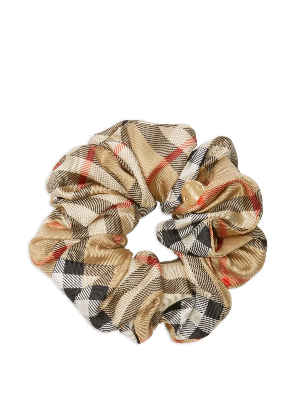 Burberry Elastico per capelli a quadri in seta - Toni neutri